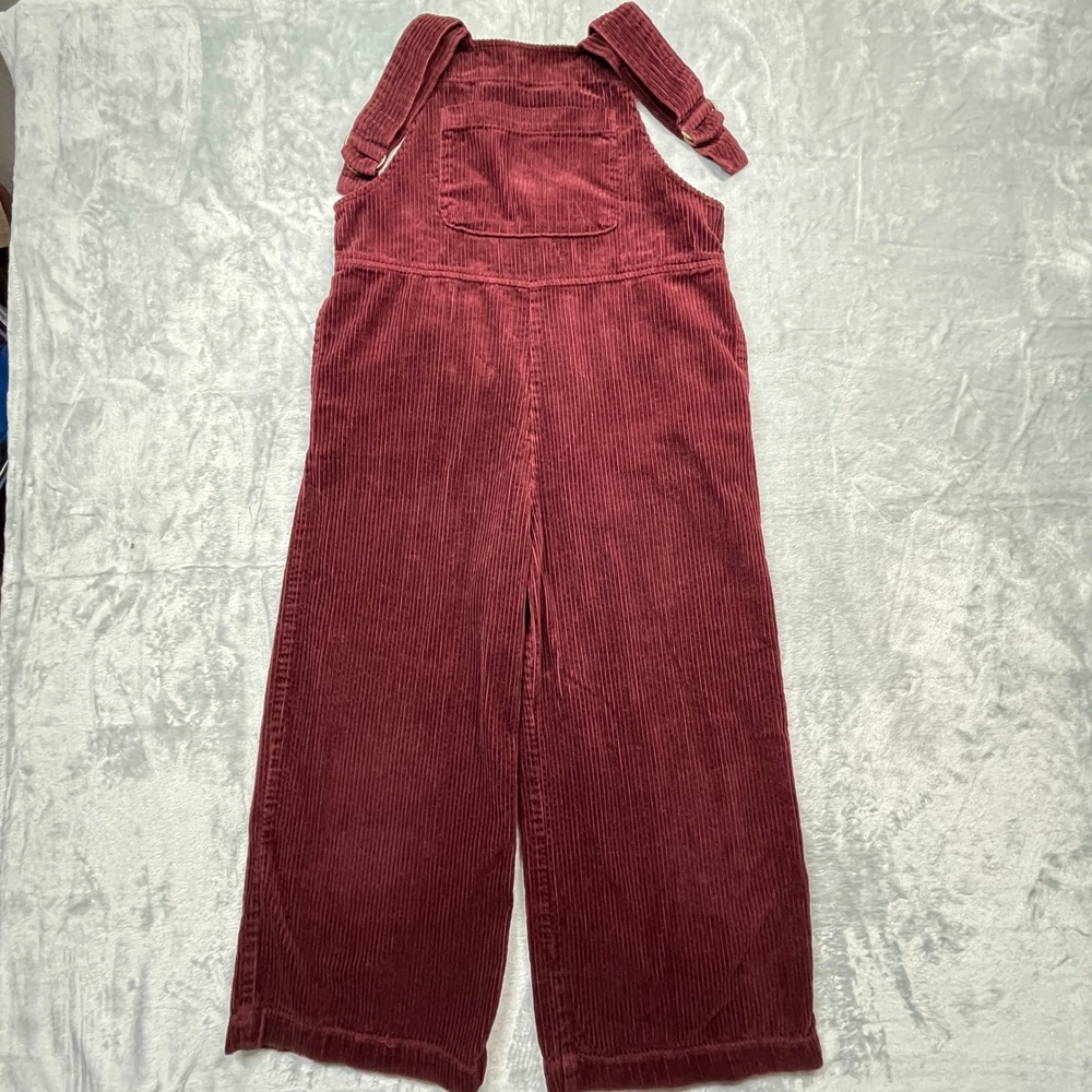 W Closet Overalls‎ Womens Burgundy Corduroy Wide Leg Bib Jumpsuit Japanese M